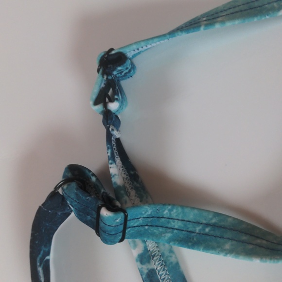 TORRID blue & white  "Blue Ocean" corset swimsuit, sz 0 / 12 (sold out) slimming - Picture 14 of 16